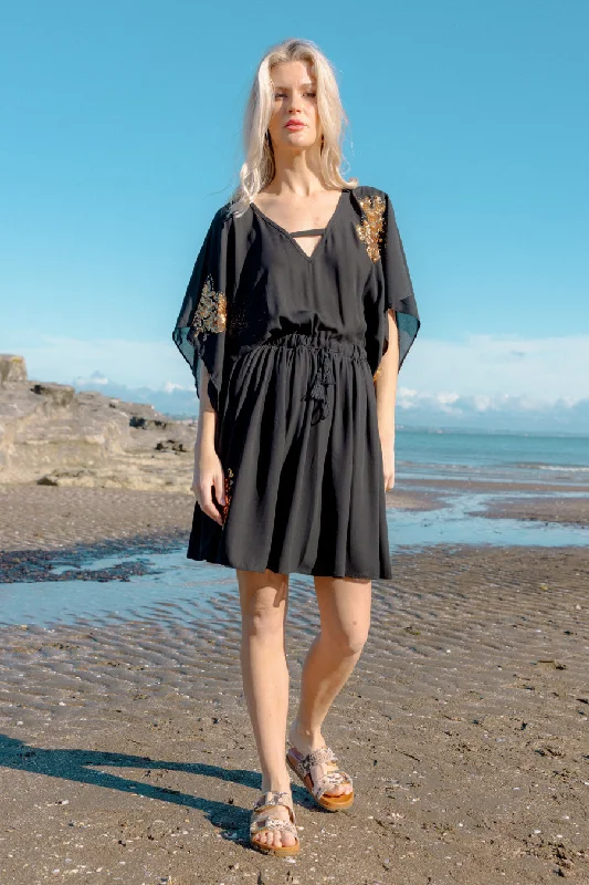 Metallic mini dresses for a glamorous eventSavannah Dress Black