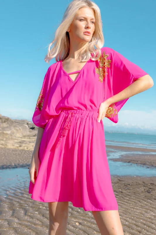 Mini dresses with belted waists for a defined silhouetteSavannah Dress Pink