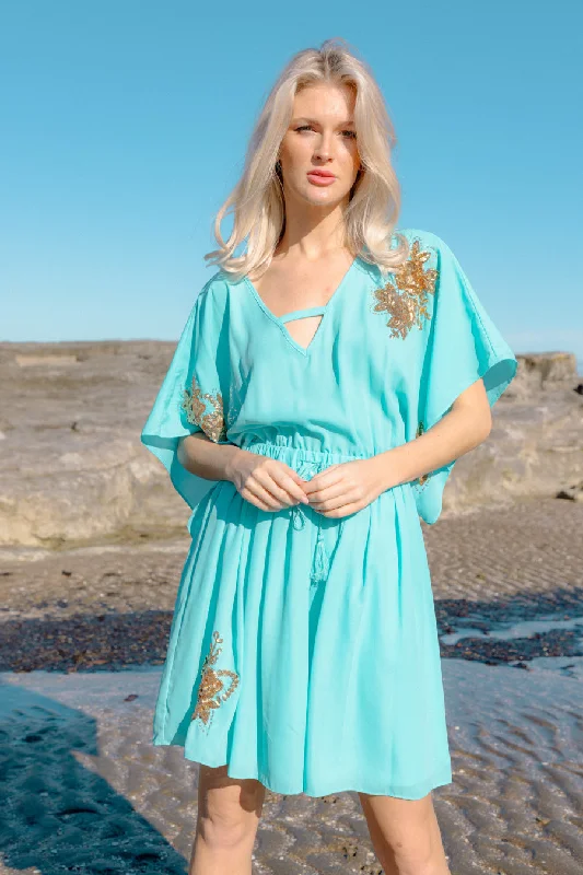 Mini dresses with one - shoulder designsSavannah Dress Teal