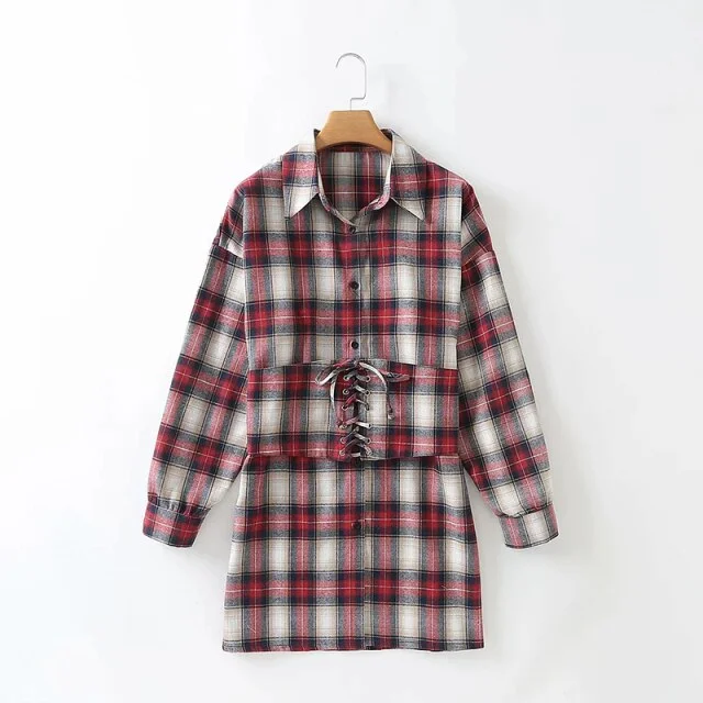 Mini dresses with empire waists for a flattering fitFashionSierra - Womens Plaid Mini Dress Mini dresses with empire waists for a flattering fitFashionSierra - Womens Plaid Mini Dress