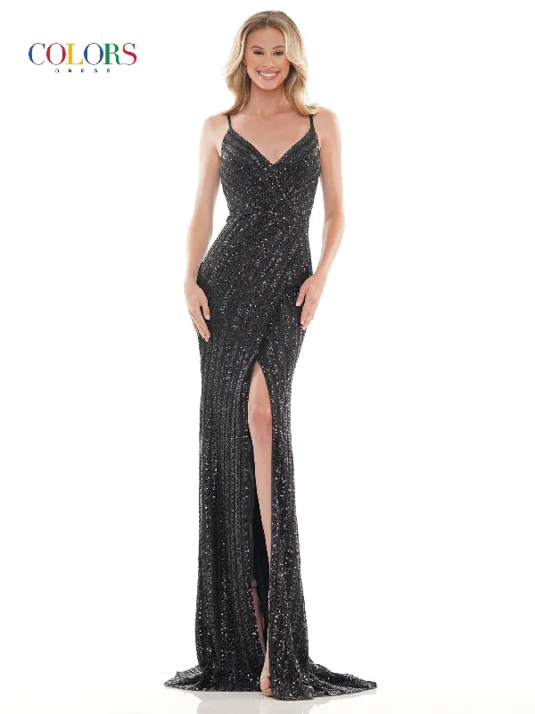Bodycon dress with a thigh - high slitColors 2659 Colors Long Spaghetti Strap Formal Prom Gown Bodycon dress with a thigh - high slitColors 2659 Colors Long Spaghetti Strap Formal Prom Gown