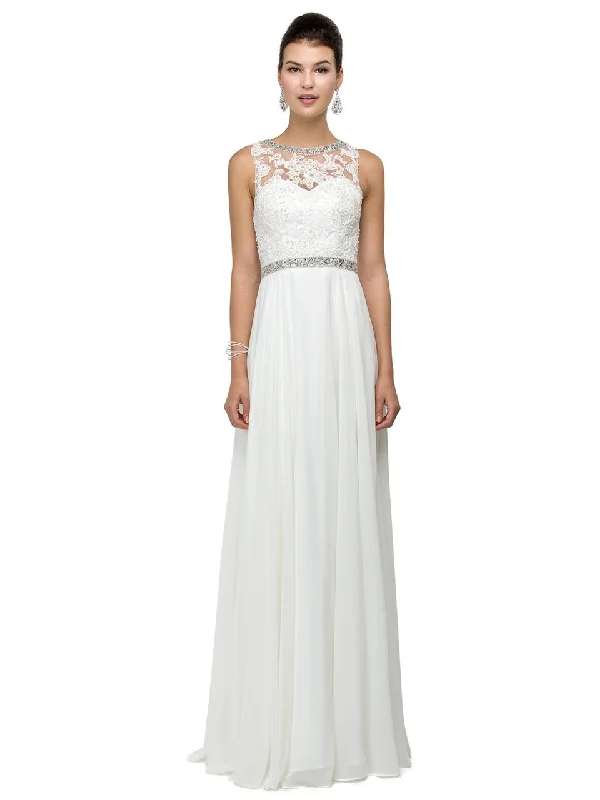 Wedding guest dresses with keyhole backs and flowing fabricsDancing Queen Bridal - 9458 Romantic Beaded Lace Applique A-Line Prom Dress Wedding guest dresses with keyhole backs and flowing fabricsDancing Queen Bridal - 9458 Romantic Beaded Lace Applique A-Line Prom Dress