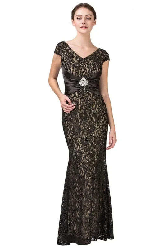 Wedding guest dresses with mesh panels and empire waistsEureka Fashion - 2003 Lace V-neck Trumpet Dress Wedding guest dresses with mesh panels and empire waistsEureka Fashion - 2003 Lace V-neck Trumpet Dress