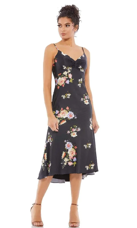 Cocktail dresses with a pleated skirt and a square necklineIeena Duggal - 70182I V-Neck Empire Tea-Length Dress Cocktail dresses with a pleated skirt and a square necklineIeena Duggal - 70182I V-Neck Empire Tea-Length Dress