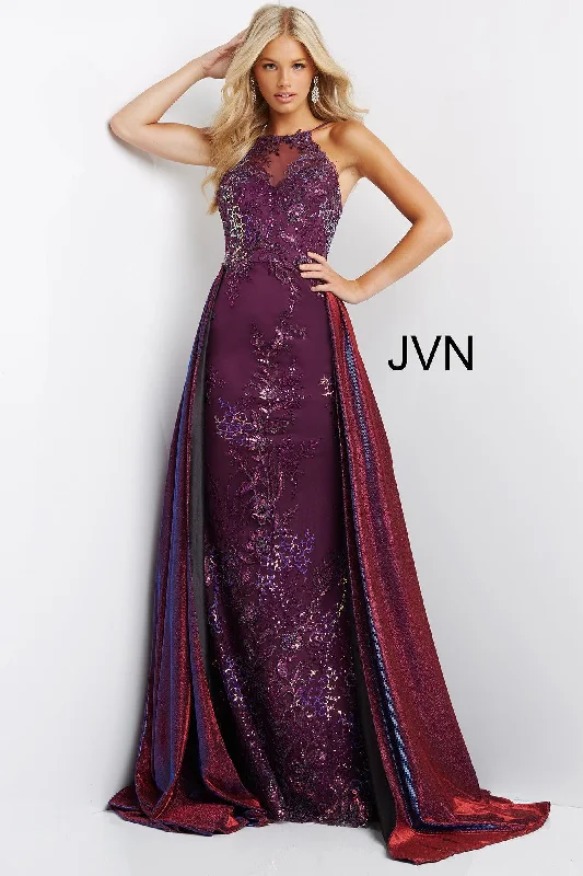 Printed wedding guest dresses with tropical motifs for beach weddingsJovani 07379 Embellished Backless Long Prom Dress Printed wedding guest dresses with tropical motifs for beach weddingsJovani 07379 Embellished Backless Long Prom Dress