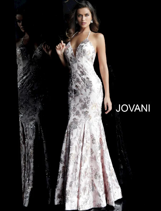 Long - sleeved bodycon dress for a formal winter eventJovani 63583 Floral Sequined Long Prom Dress Long - sleeved bodycon dress for a formal winter eventJovani 63583 Floral Sequined Long Prom Dress