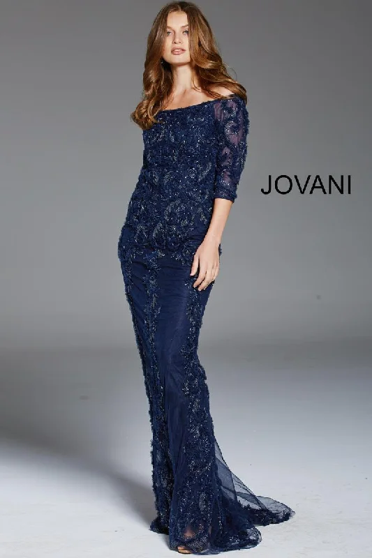 Bodycon dress with a belted waist for a defined figureJovani 48300 Off Shoulder Beaded Long Prom Dress Bodycon dress with a belted waist for a defined figureJovani 48300 Off Shoulder Beaded Long Prom Dress