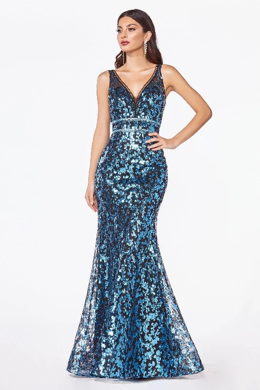 Wedding guest dresses with patchwork designs for a unique lookCinderella Divine CM9171 Long Formal Metallic Sequin Print Evening Prom Gown Wedding guest dresses with patchwork designs for a unique lookCinderella Divine CM9171 Long Formal Metallic Sequin Print Evening Prom Gown