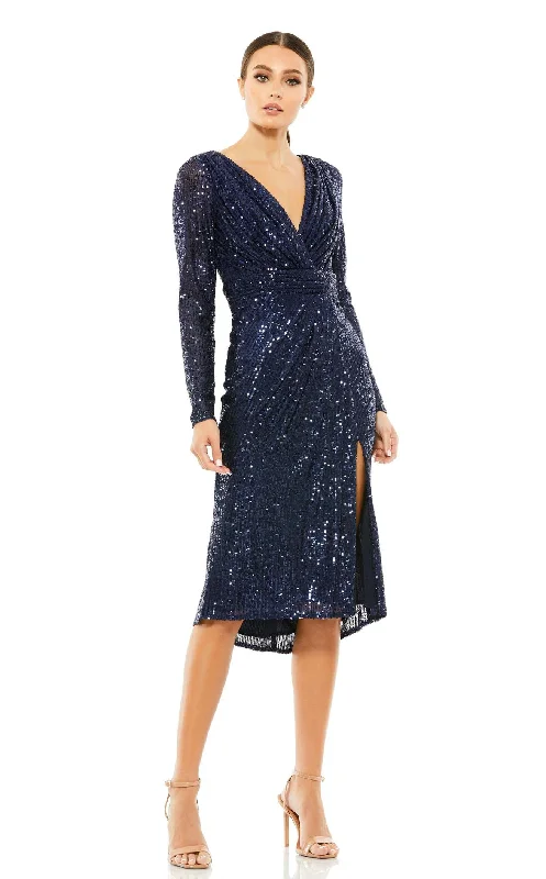 A - line cocktail dresses with floral embroidery for spring partiesMac Duggal A26555 Dress A - line cocktail dresses with floral embroidery for spring partiesMac Duggal A26555 Dress