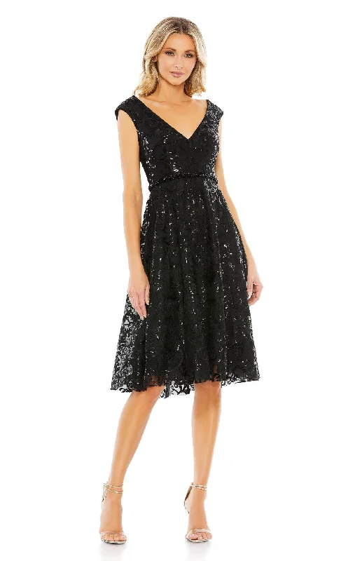Little black cocktail dresses with lace detailingMac Duggal A68012 Dress
