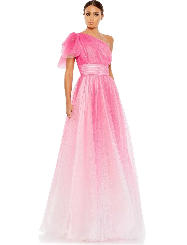 Bodycon dress with a peplum hem​Mac Duggal 20377 Prom Long One Shoulder Ball Gown