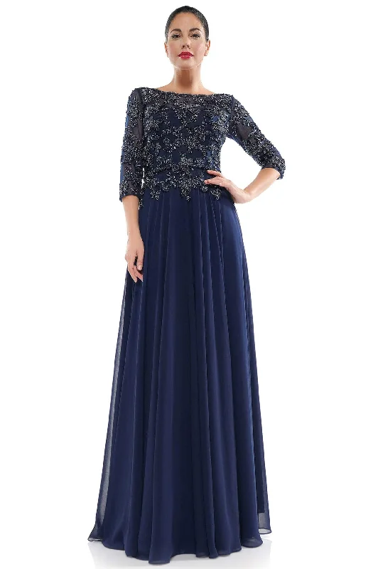 Long - sleeved wedding guest dresses in velvet for a winter weddingMarsoni by Colors - MV1051 Beaded Bateau Chiffon A-line Gown Long - sleeved wedding guest dresses in velvet for a winter weddingMarsoni by Colors - MV1051 Beaded Bateau Chiffon A-line Gown