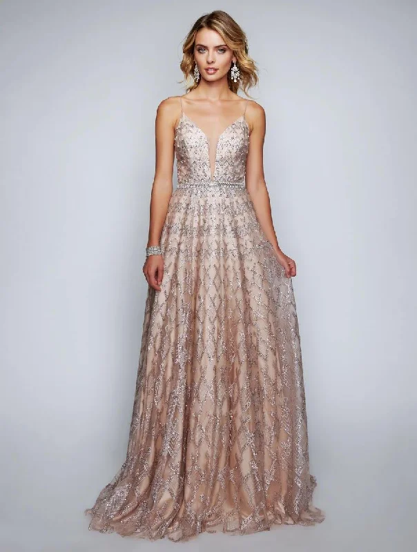 Wedding guest dresses with tassel - adorned belts and A - line skirtsNina Canacci Prom Spaghetti Straps Long Gown 8172 Wedding guest dresses with tassel - adorned belts and A - line skirtsNina Canacci Prom Spaghetti Straps Long Gown 8172