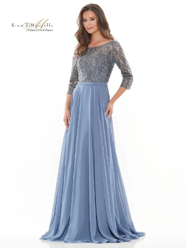 Bodycon dress for a cocktail party​Rina di Montella Chiffon Long Dress 2745