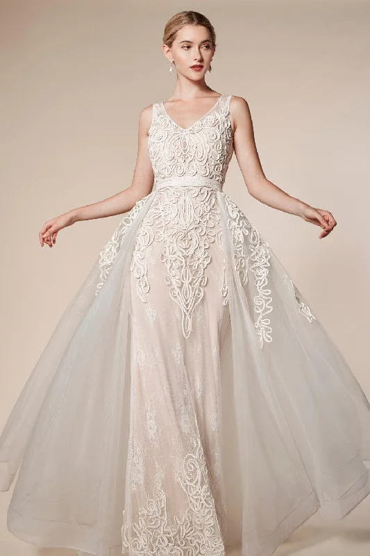 Halter - neck wedding guest dresses with beaded strapsCinderella Divine CD5143 Sleeveless Long Fitted Wedding Gown Halter - neck wedding guest dresses with beaded strapsCinderella Divine CD5143 Sleeveless Long Fitted Wedding Gown