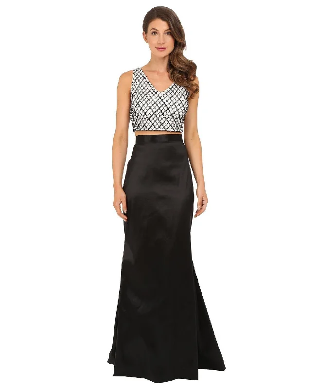Prom dresses with gathered skirts and crystal - encrusted belts for a luxurious promAdrianna Papell - Two-Piece V-Neck Dress 91921660 Prom dresses with gathered skirts and crystal - encrusted belts for a luxurious promAdrianna Papell - Two-Piece V-Neck Dress 91921660