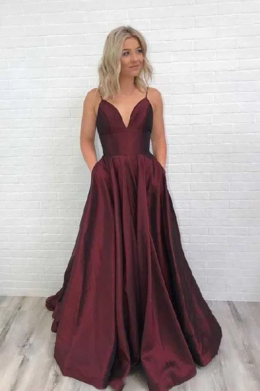 80s - inspired party dresses with bold colors and big shouldersCharming Satin Prom Dress Burgundy Prom Dress V Neck Prom Dress PG671 80s - inspired party dresses with bold colors and big shouldersCharming Satin Prom Dress Burgundy Prom Dress V Neck Prom Dress PG671
