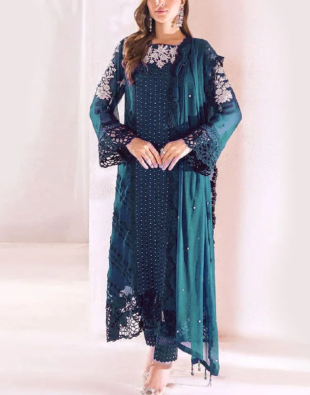 Party dresses with a one - shoulder design for a modern and unique lookTrendy Embroidered Chiffon Party Wear Dress 2024 with Inner (DZ17651) Party dresses with a one - shoulder design for a modern and unique lookTrendy Embroidered Chiffon Party Wear Dress 2024 with Inner (DZ17651)