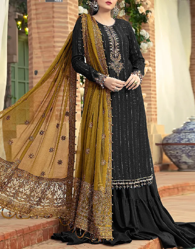 Party dresses with a lace overlay for a feminine touchHeavy Embroidered Black Chiffon Wedding Dress 2024 (DZ15592) Party dresses with a lace overlay for a feminine touchHeavy Embroidered Black Chiffon Wedding Dress 2024 (DZ15592)