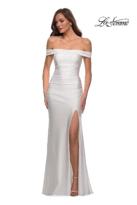 Midi - length party dresses for a modest and fashionable choiceLa Femme Dress 28506 Midi - length party dresses for a modest and fashionable choiceLa Femme Dress 28506