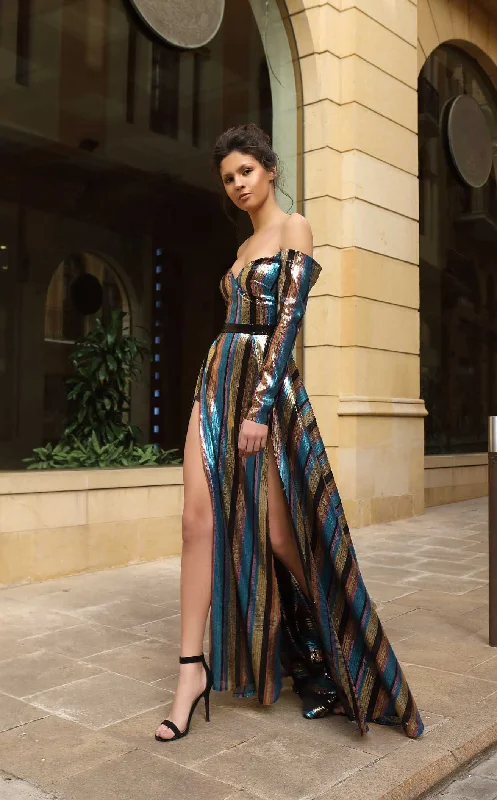 Prom dresses with tiered lace skirts and off - the - shoulder necklines for a feminine and elegant formal affairModessa Couture M19111 Dress Prom dresses with tiered lace skirts and off - the - shoulder necklines for a feminine and elegant formal affairModessa Couture M19111 Dress