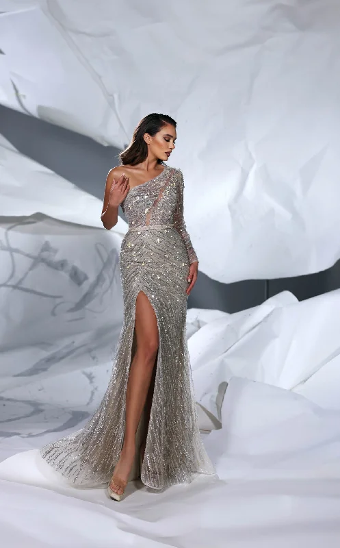 Formal dresses with geometric patterns and metallic accents for a modern formal affairModessa Couture M24623 Dress Formal dresses with geometric patterns and metallic accents for a modern formal affairModessa Couture M24623 Dress