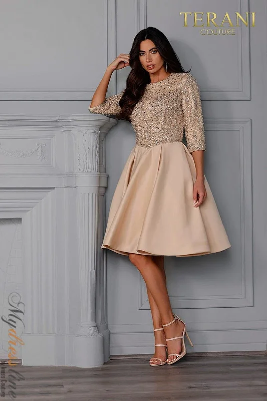 Formal dresses with gathered bodices and wide - leg skirts for a comfortable and stylish silhouetteTerani Couture 2027H3388 Formal dresses with gathered bodices and wide - leg skirts for a comfortable and stylish silhouetteTerani Couture 2027H3388