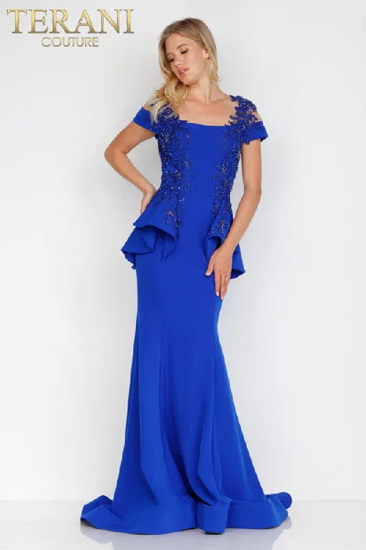Prom dresses with side - slit pockets and solid - color fabrics for a practical and stylish formal lookTerani Couture 2111M5262 Prom dresses with side - slit pockets and solid - color fabrics for a practical and stylish formal lookTerani Couture 2111M5262