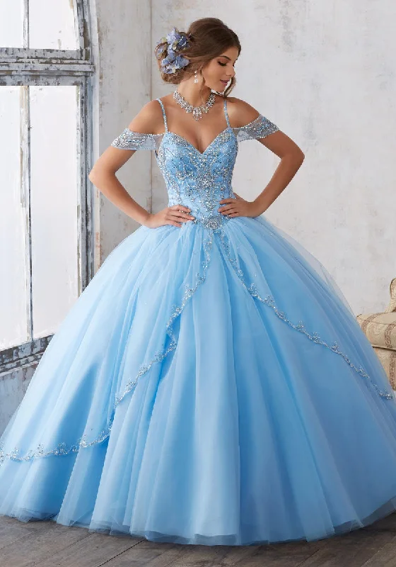 Long - length party dresses with a high - low hem for a trendy styleVizcaya by Morilee Sweetheart Quince Dress 89135 Long - length party dresses with a high - low hem for a trendy styleVizcaya by Morilee Sweetheart Quince Dress 89135