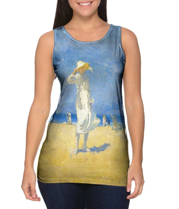 Halter Neck Women's Modal Blend Tank Tops for ComfortElioth Gruner - "The White Girl" (1915) Halter Neck Women's Modal Blend Tank Tops for ComfortElioth Gruner - "The White Girl" (1915)