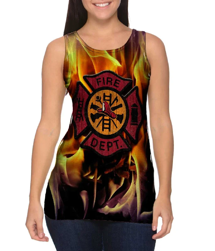 Scoop Neck Women's Linen Blend Tank Tops for SummerEmblem Roast