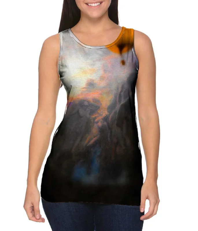Crew Neck Women's Sustainable Tank Tops Made from Recycled MaterialsEmile Friant - "Voyage Into Infinity" (1899) Crew Neck Women's Sustainable Tank Tops Made from Recycled MaterialsEmile Friant - "Voyage Into Infinity" (1899)