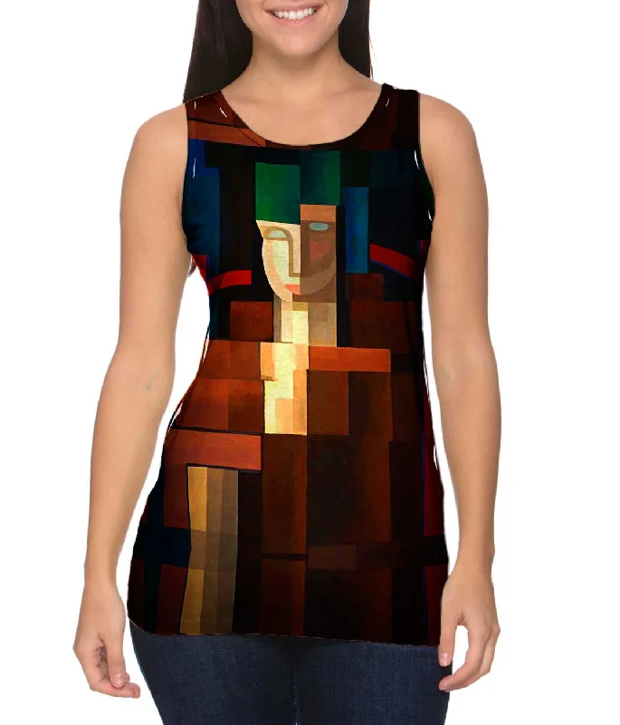Plus Size Women's Embroidered Tank Tops in Boho StylesEmilio Pettoruti - "La Senorita del Sombre Verde" (1919) Plus Size Women's Embroidered Tank Tops in Boho StylesEmilio Pettoruti - "La Senorita del Sombre Verde" (1919)