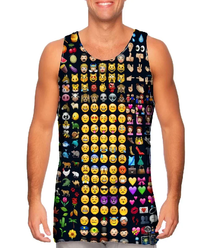 High - Neck Women's Silk Blend Tank Tops for a Luxurious FeelEmoji Party Jumbo