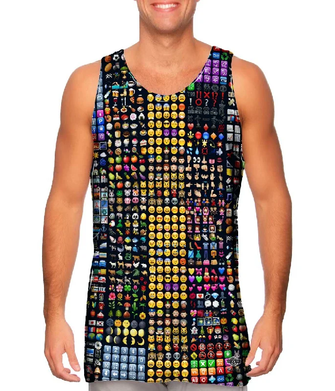 Plus Size Women's Puff - Sleeve Tank Tops in Pastel HuesEmoji Party