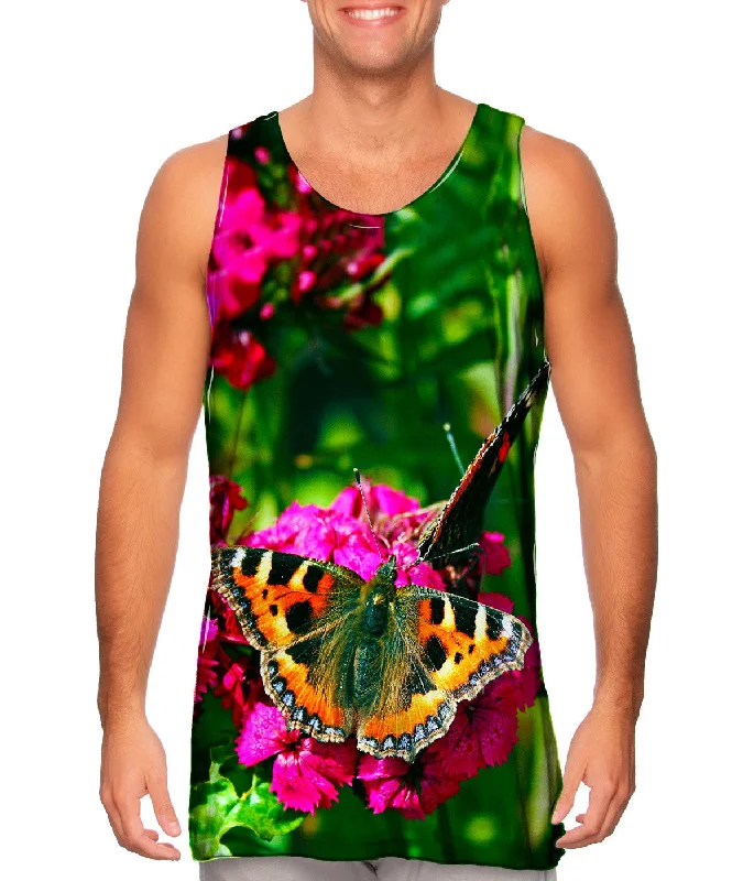 Crew Neck Women's Sustainable Tank Tops Made from Recycled MaterialsEnchanting Tortoise Shell Butterfly Crew Neck Women's Sustainable Tank Tops Made from Recycled MaterialsEnchanting Tortoise Shell Butterfly