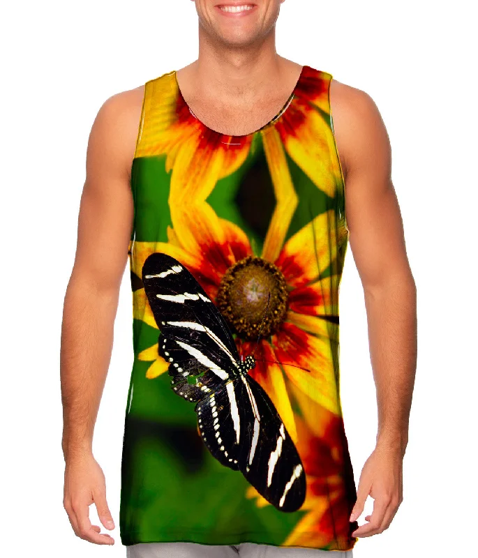Plunge Neck Women's Seamless Tank Tops for a Smooth FitEndearing Striped Butterfly