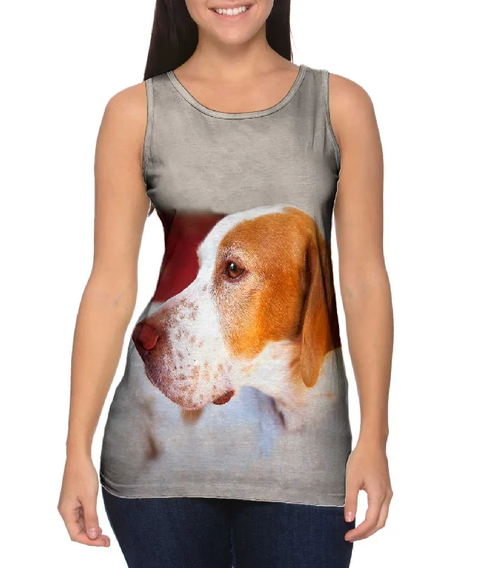 Plus Size Women's Criss - Cross Back Tank Tops in Neon ColorsEnglish Pointer Vigilant Plus Size Women's Criss - Cross Back Tank Tops in Neon ColorsEnglish Pointer Vigilant