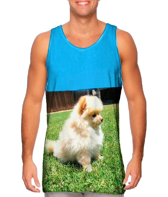 Scoop Neck Women's Linen Blend Tank Tops for SummerEntranced Pomeranian