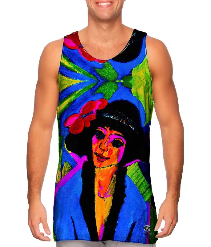 Women's Cropped Tank Tops with Vintage Band LogosErnst Ludwig Kirchner - "Portrait Of Gerda" (1914) Women's Cropped Tank Tops with Vintage Band LogosErnst Ludwig Kirchner - "Portrait Of Gerda" (1914)