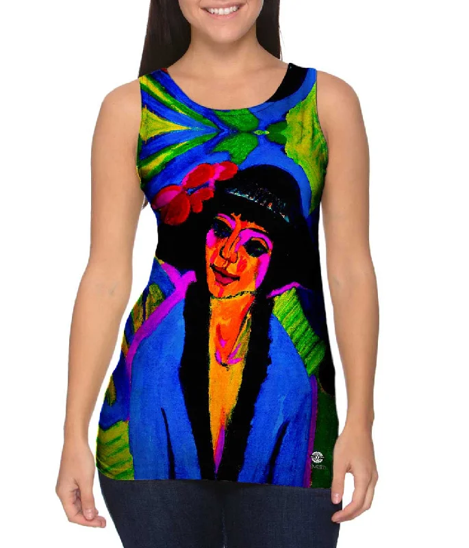 Plunge Neck Women's Seamless Tank Tops for a Smooth FitErnst Ludwig Kirchner - "Portrait Of Gerda" (1914) Plunge Neck Women's Seamless Tank Tops for a Smooth FitErnst Ludwig Kirchner - "Portrait Of Gerda" (1914)