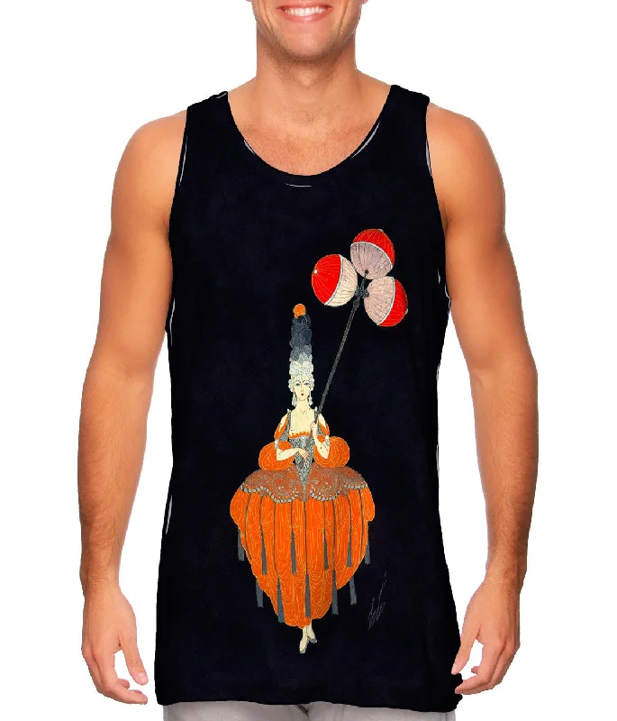 Mock Neck Women's Performance Tank Tops for CyclingErte - "Lantern Bearer" (1919)