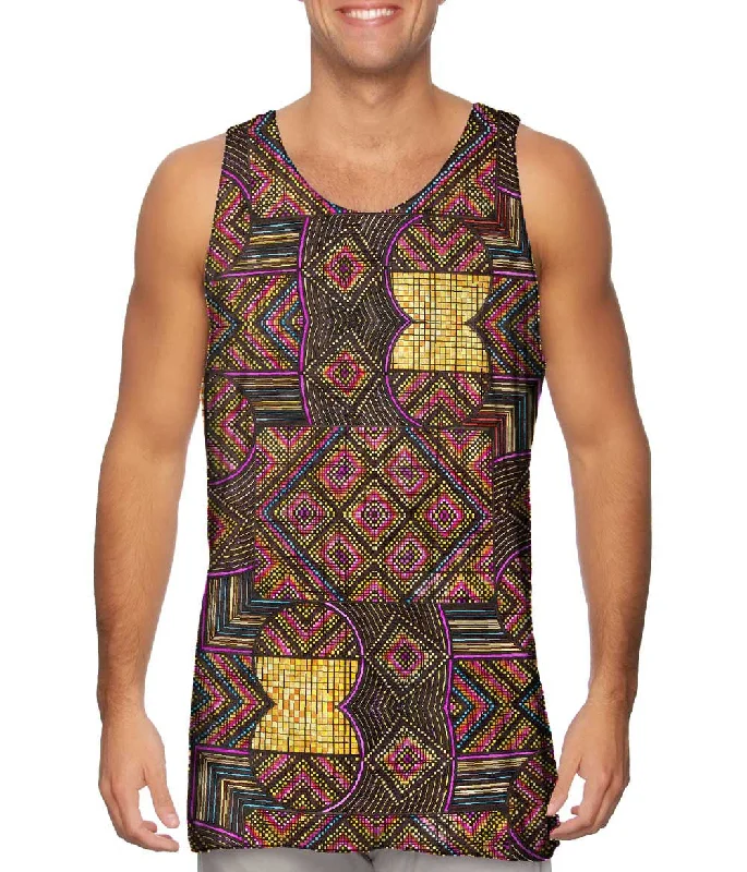 Plus Size Women's Criss - Cross Back Tank Tops in Neon ColorsEugene Andolsek - "Just Folk African Cloth" Plus Size Women's Criss - Cross Back Tank Tops in Neon ColorsEugene Andolsek - "Just Folk African Cloth"