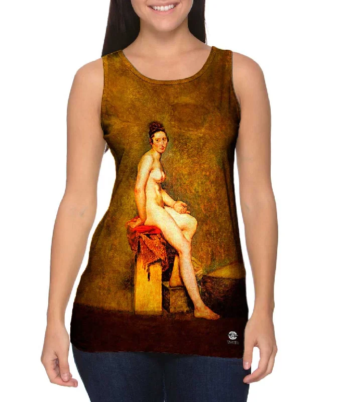 Scoop Neck Women's Linen Blend Tank Tops for SummerEugene Ferdinand - "Mademoiselle Rose" (1817) Scoop Neck Women's Linen Blend Tank Tops for SummerEugene Ferdinand - "Mademoiselle Rose" (1817)