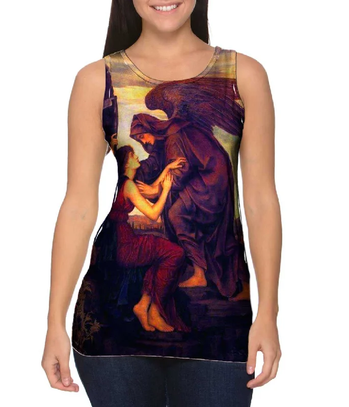 Plus Size Women's Embroidered Tank Tops in Boho StylesEvelyn De Morgan - "Angel Of Death" (1890) Plus Size Women's Embroidered Tank Tops in Boho StylesEvelyn De Morgan - "Angel Of Death" (1890)