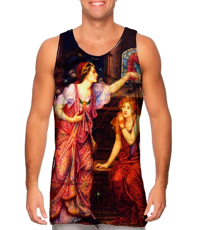 Square Neck Women's Organic Cotton Tank Tops in Earth TonesEvelyn De Morgan - "Queen Eleanor And Fair Rosamund" (1905) Square Neck Women's Organic Cotton Tank Tops in Earth TonesEvelyn De Morgan - "Queen Eleanor And Fair Rosamund" (1905)