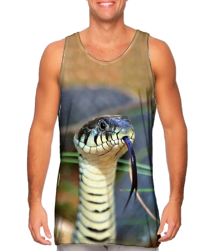Crew Neck Women's Sustainable Tank Tops Made from Recycled MaterialsEvil Snake Stare Crew Neck Women's Sustainable Tank Tops Made from Recycled MaterialsEvil Snake Stare