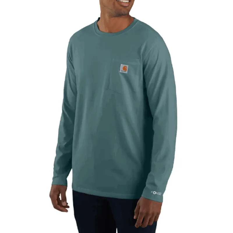 Women's zip - up sweatshirt in pastel blue for a soft and stylish outfit104617 - Carhartt force® relaxed fit midweight long-sleeve pocket t-shirt - Sea Pine Women's zip - up sweatshirt in pastel blue for a soft and stylish outfit104617 - Carhartt force® relaxed fit midweight long-sleeve pocket t-shirt - Sea Pine