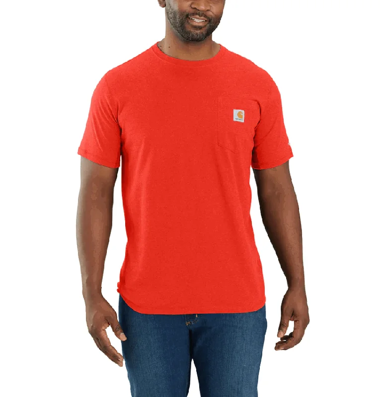 Women's crew - neck sweatshirt in a heather gray shade for a classic and versatile option104616 - Carhartt force® relaxed fit midweight short-sleeve pocket t-shirt- Currant Heather Women's crew - neck sweatshirt in a heather gray shade for a classic and versatile option104616 - Carhartt force® relaxed fit midweight short-sleeve pocket t-shirt- Currant Heather