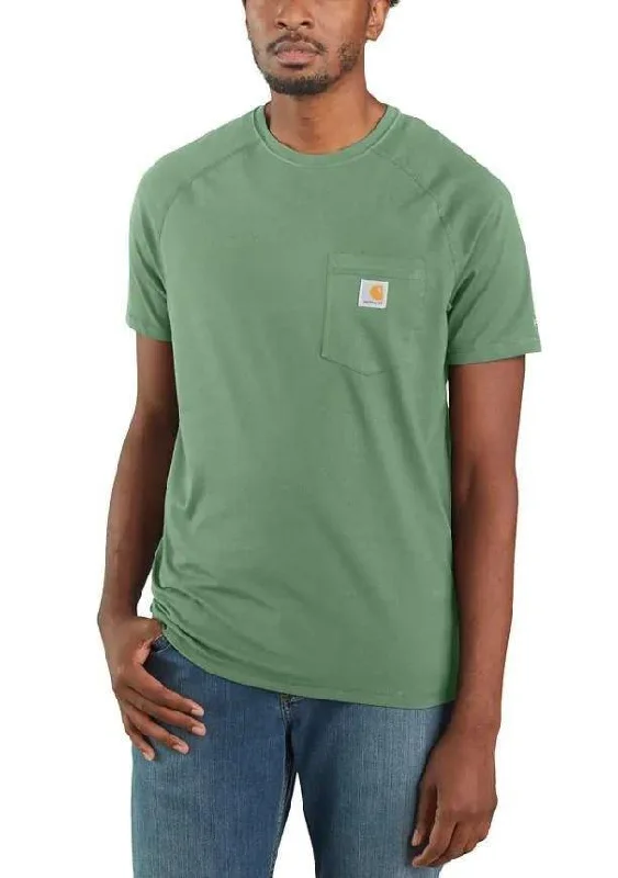 Women's cropped sweatshirt with a lace - trimmed hem for a romantic lookForce Short Sleeve T-Shirt - Boreal Green Women's cropped sweatshirt with a lace - trimmed hem for a romantic lookForce Short Sleeve T-Shirt - Boreal Green